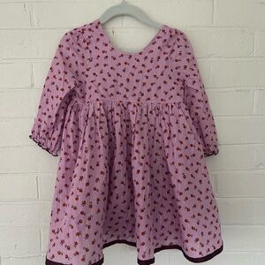 NWOT Pink Chicken Pink Dress with Red Floral Print, 18-24 months